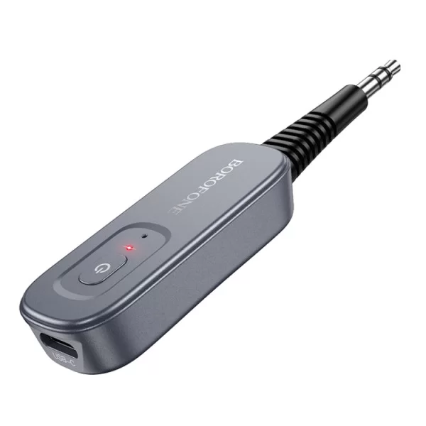 FM Modulator Borofone BC51 Clear way AUX BT audio receiver/transmitter [Metal-Gray]